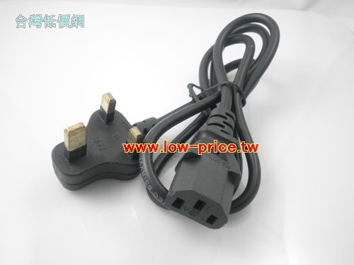 UK 1.2m C13 Adapter Power cable, black, for LCD / LED PC, TV adapters